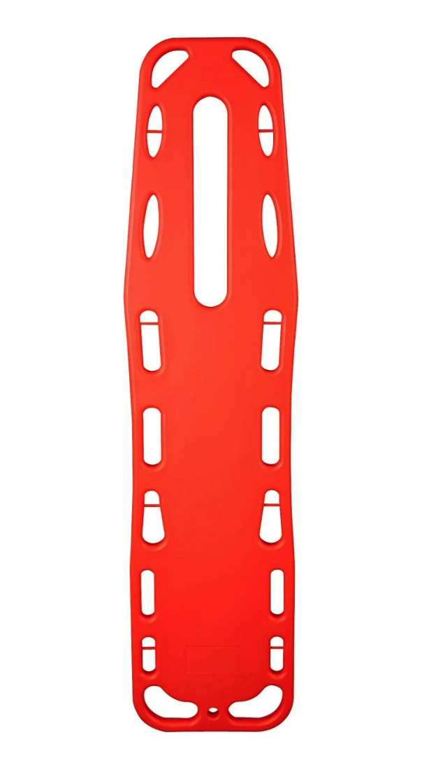 Дошка пластикова для іммобілізації хребта (спінальна дошка), помаранчева, 3 ремені безпеки, 7,5 кг